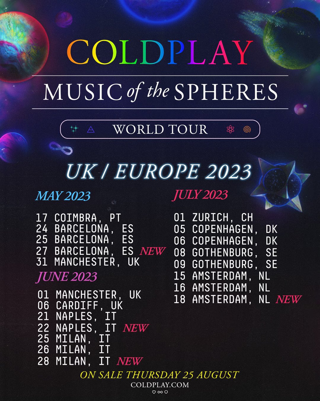 coldplay on tour in the us
